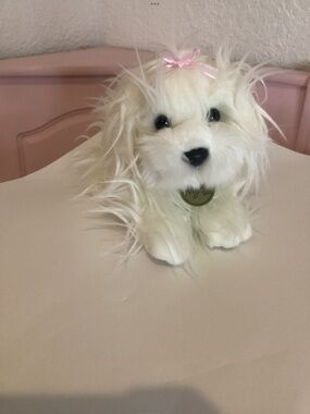 Miyoni Aurora Realistic Maltese Plush Puppy Dog Stuffed Animal NWT